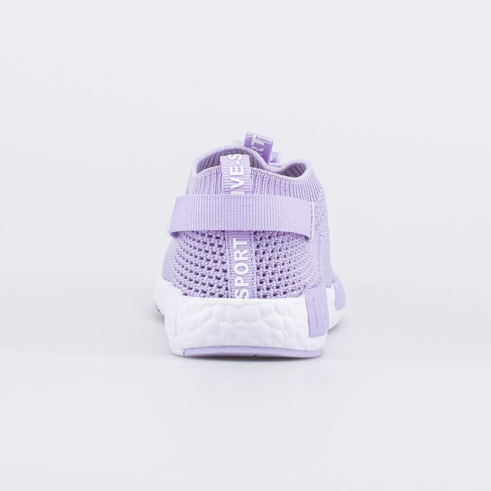 441027-16 Сиреневые текстильные кроссовки , все фото 5