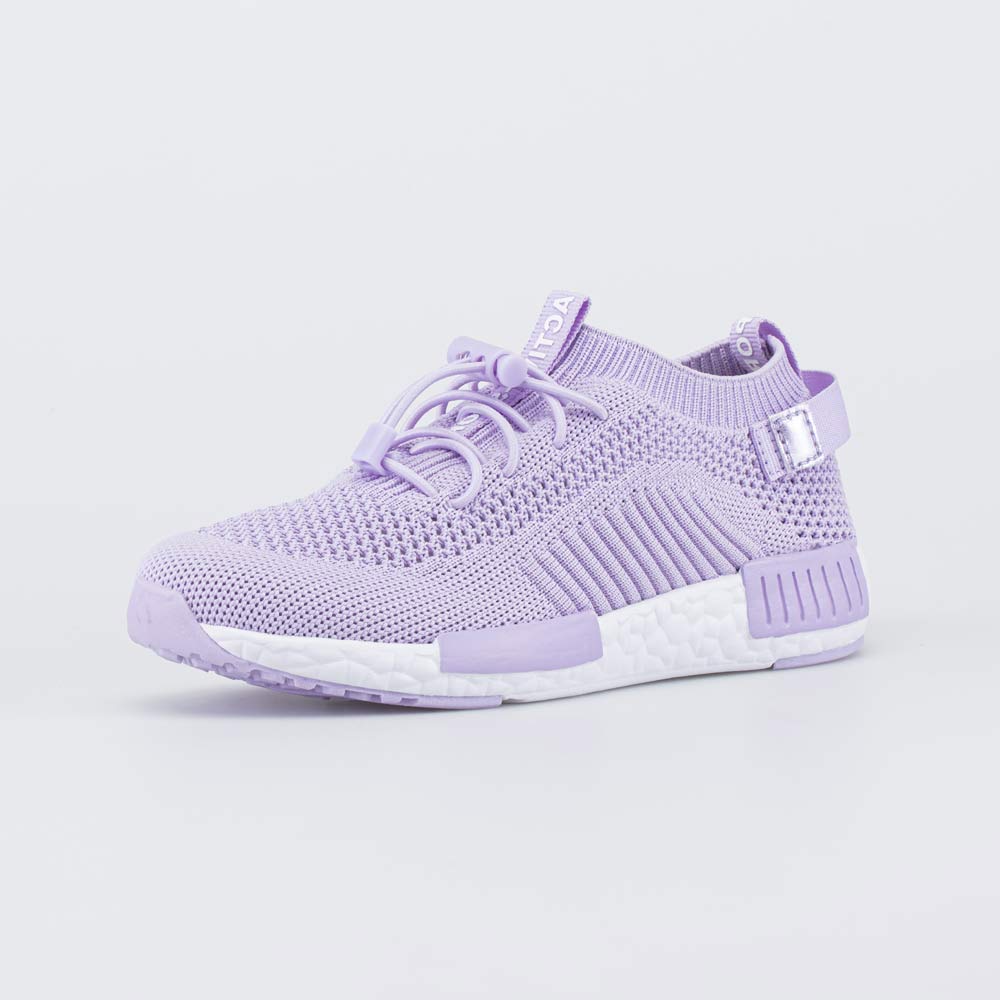 441027-16 Сиреневые текстильные кроссовки , все фото 1