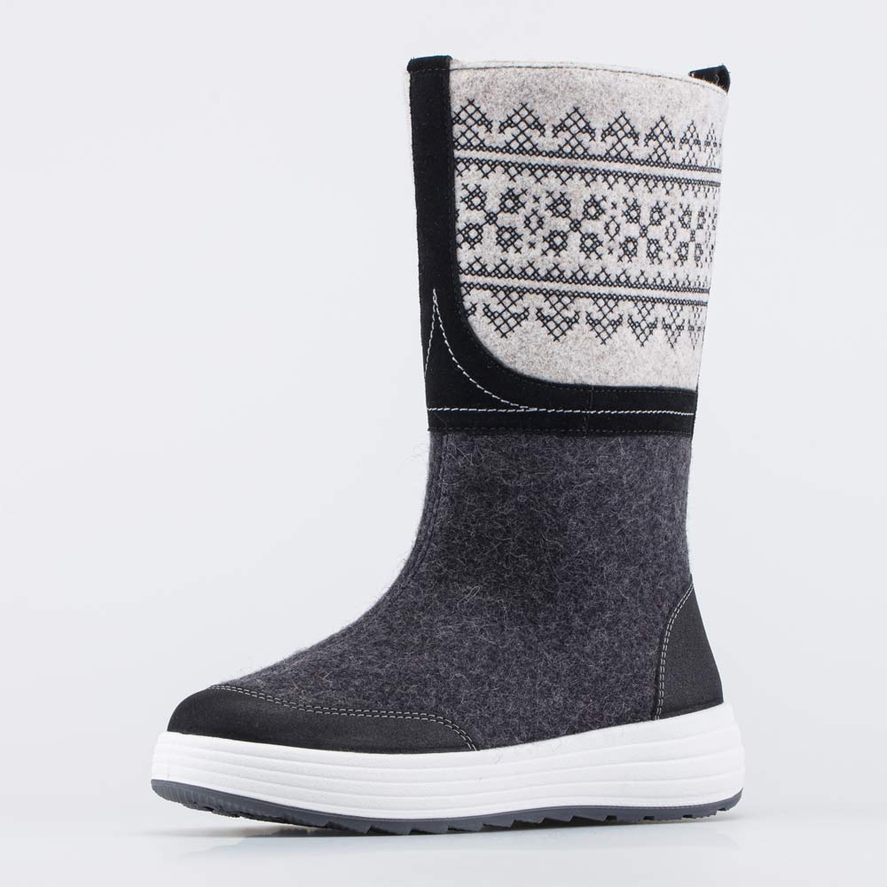 867127-42 Женские валенки с вышивкой серый, все фото 1