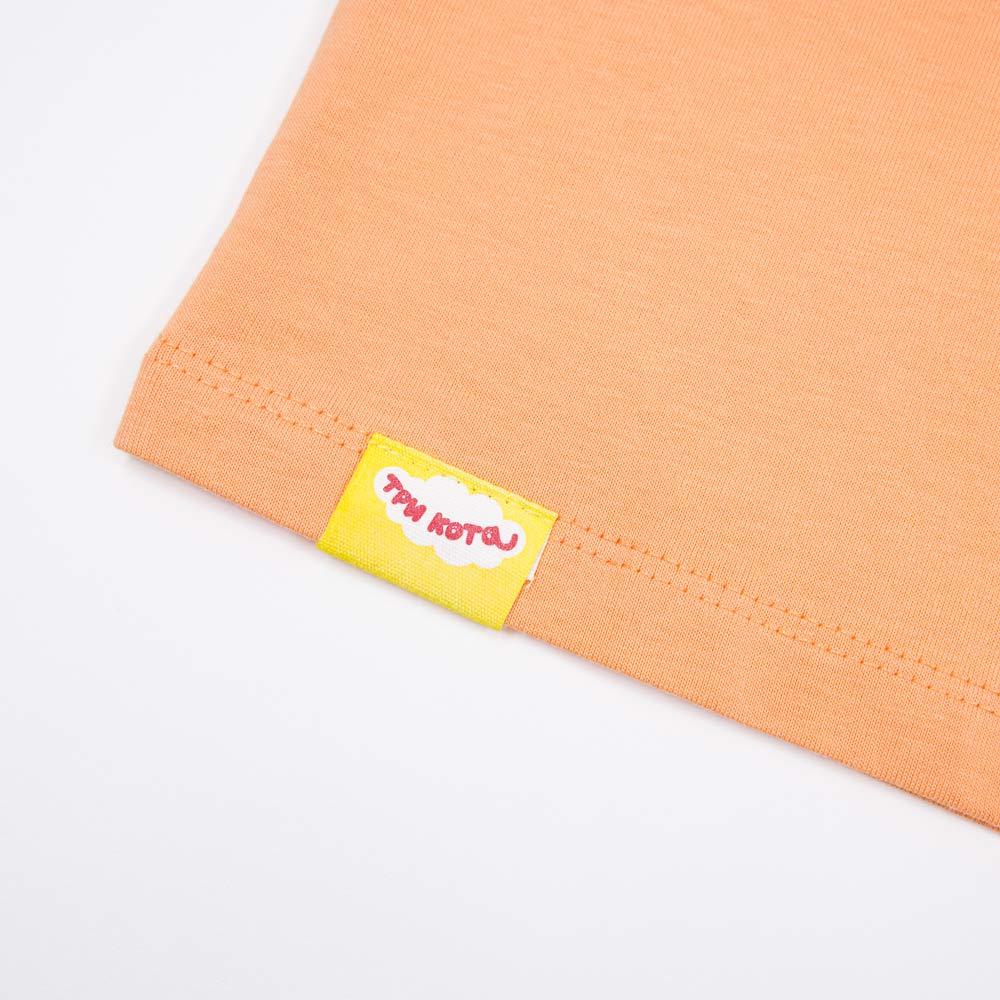 07702041-42 Футболка из кулирки Три кота оранжевый, все фото 3