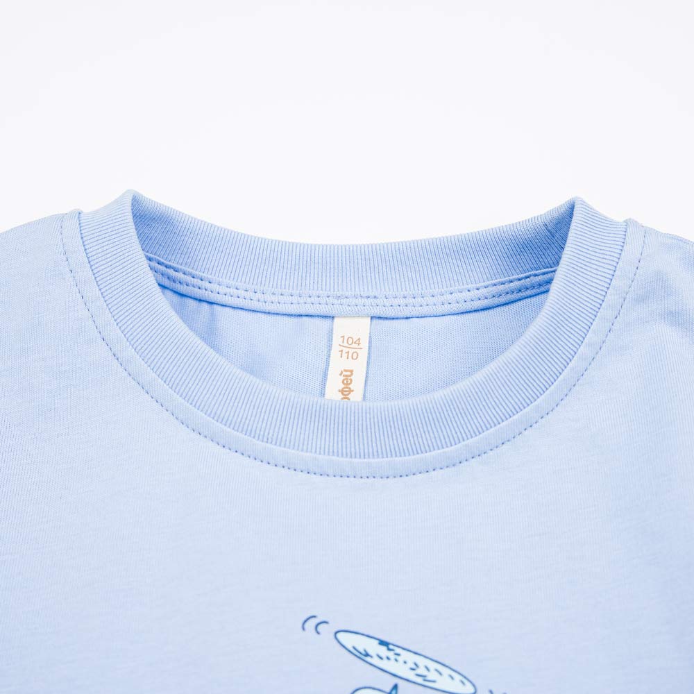 07702042-42 Футболка из кулирки Три кота голубой, все фото 4