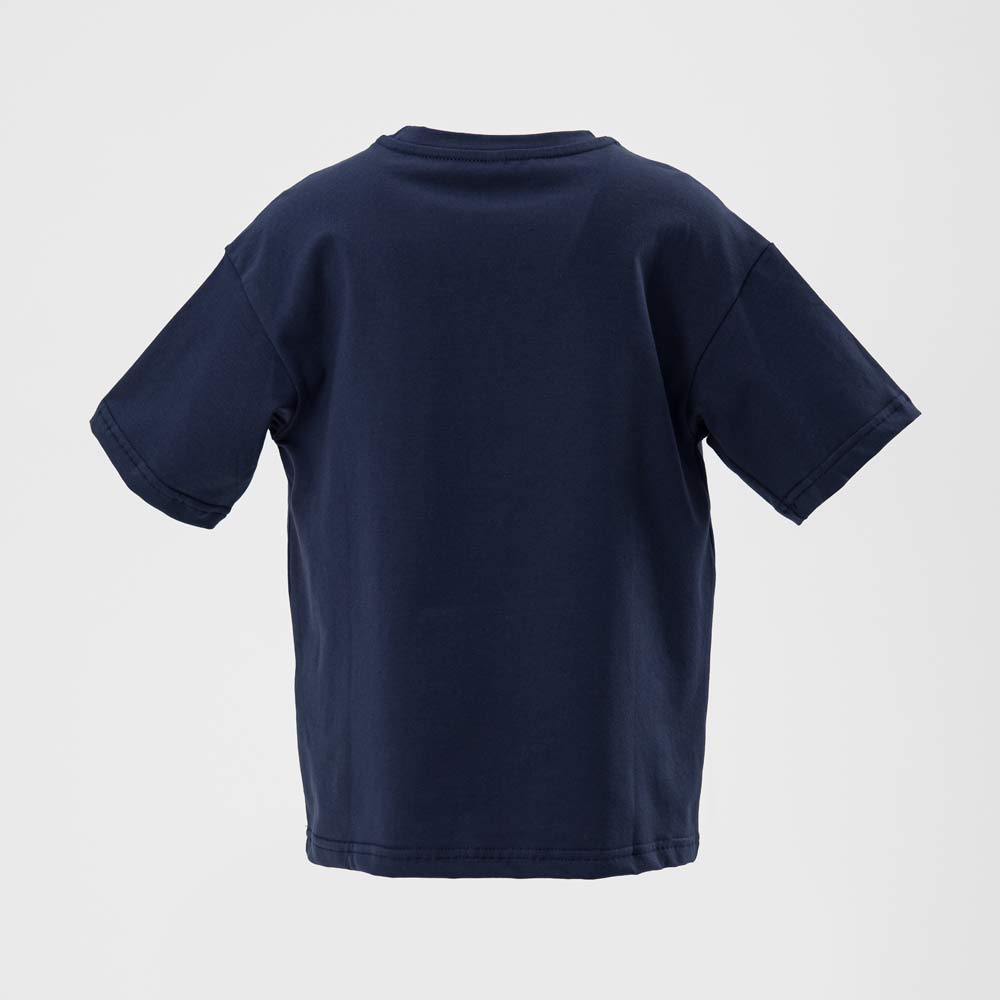 07702053-40 Объемная футболка из кулирки для мальчика темно-синий, все фото 2