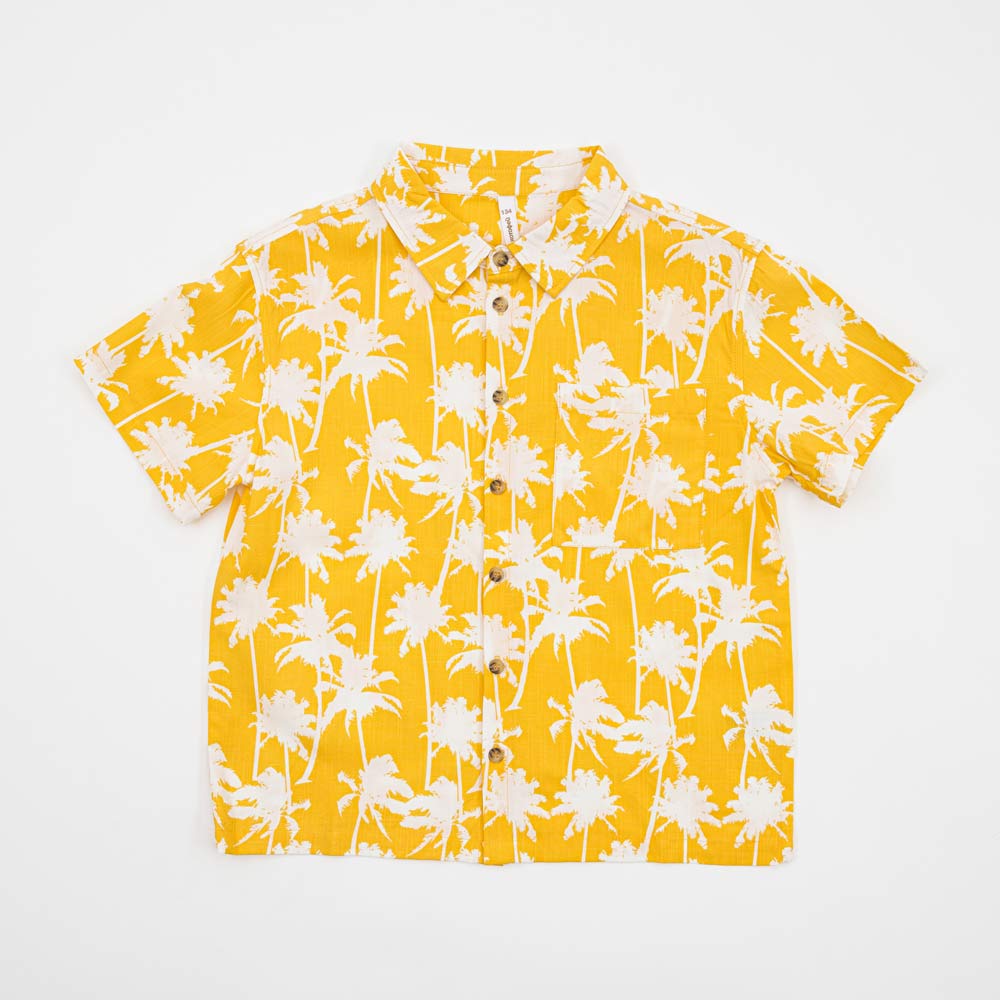07703009-41 Гавайская рубашка для мальчика Пальмы желтый, все фото 1
