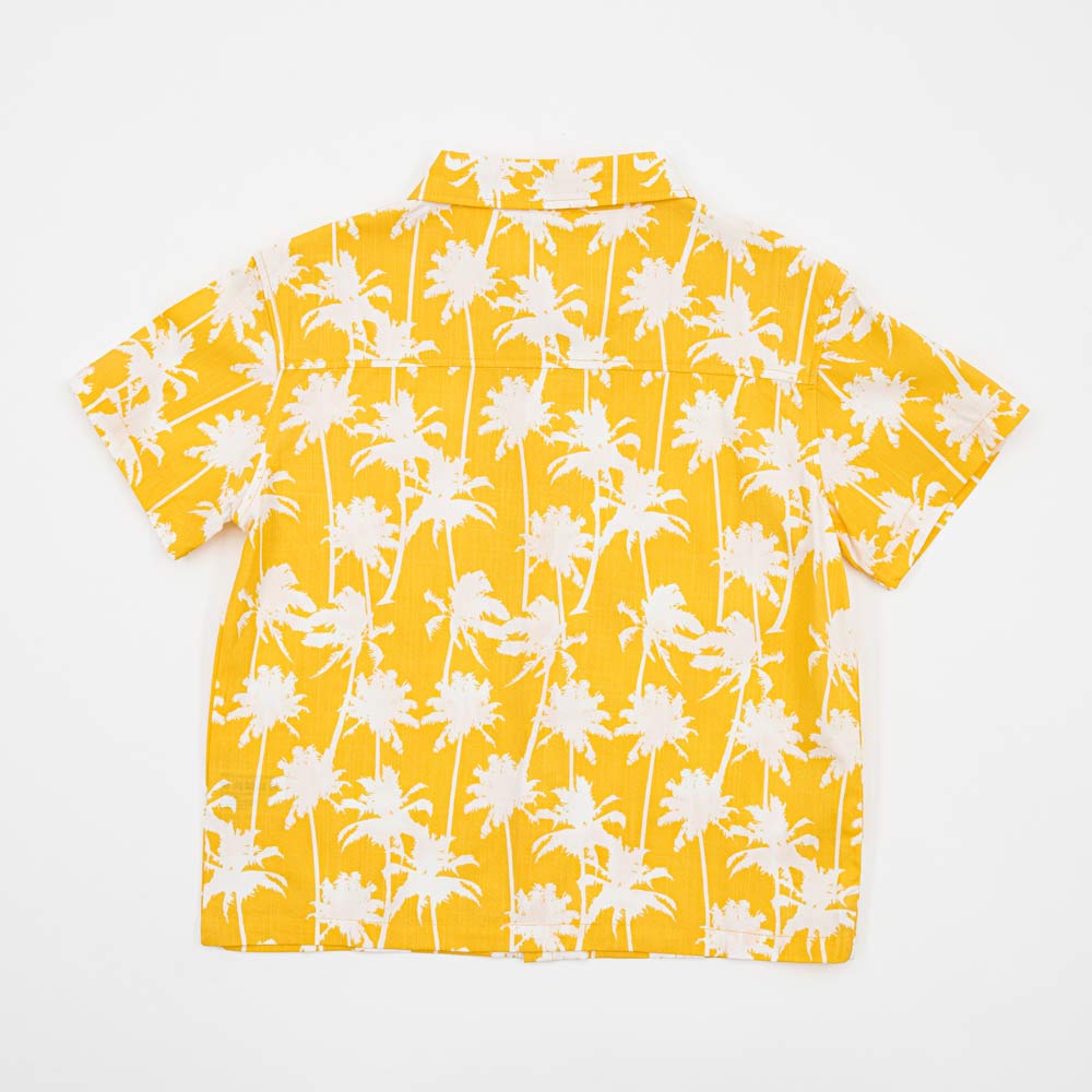 07703009-41 Гавайская рубашка для мальчика Пальмы желтый, все фото 2