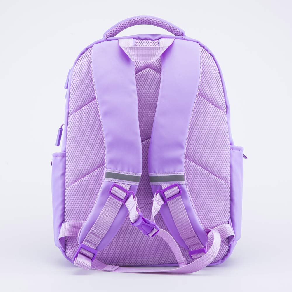 02804364-40 Рюкзак школьный Помпончики фиолетовый, все фото 3