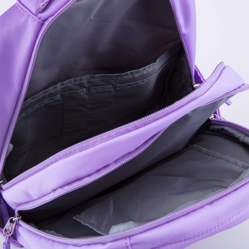 02804364-40 Рюкзак школьный Помпончики фиолетовый, все фото 4