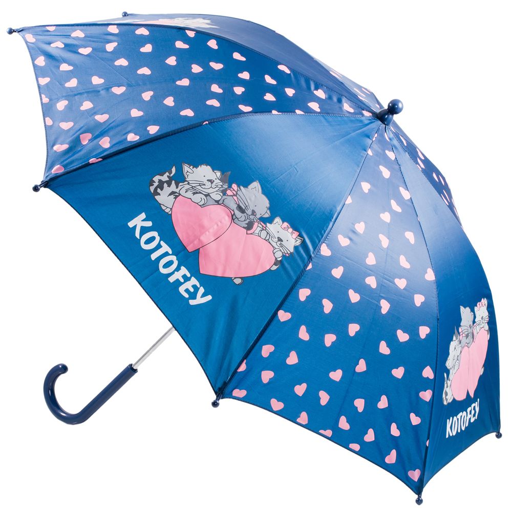 03807008-10 Зонт детский котята, синий, все фото 1