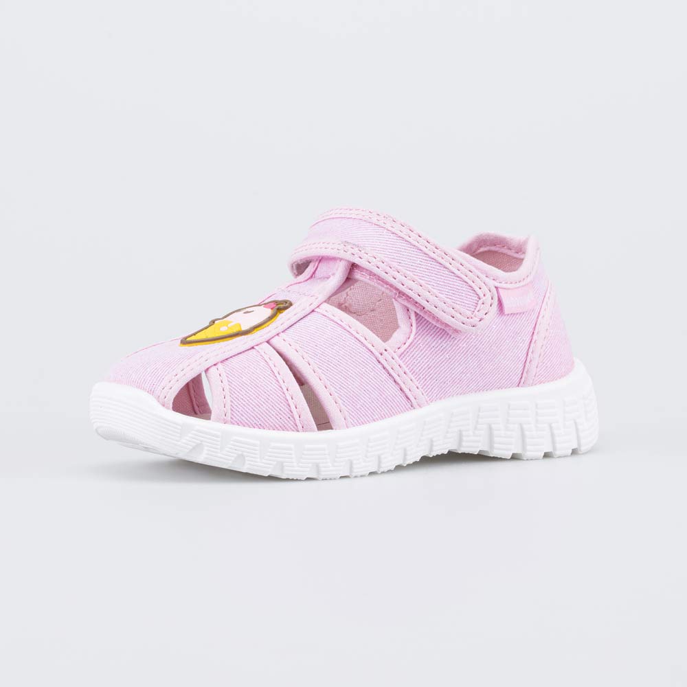 221165-11 Текстильные сандалии для девочки розовый, все фото 1