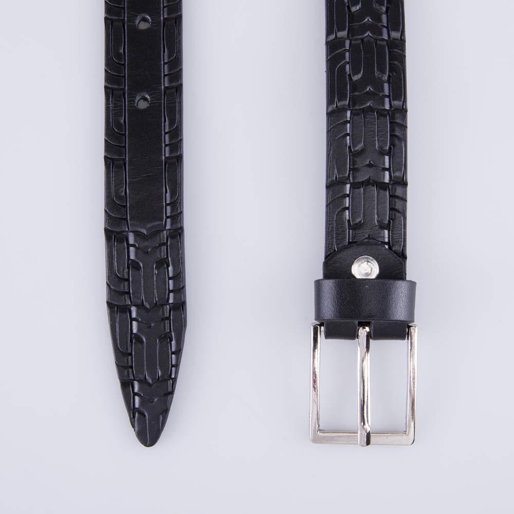 03704002-20 Ремень кожаный черный, все фото 3