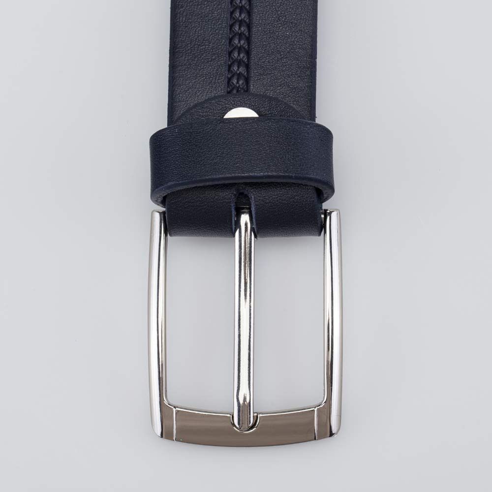 03704030-20 Ремень кожаный синий, все фото 4