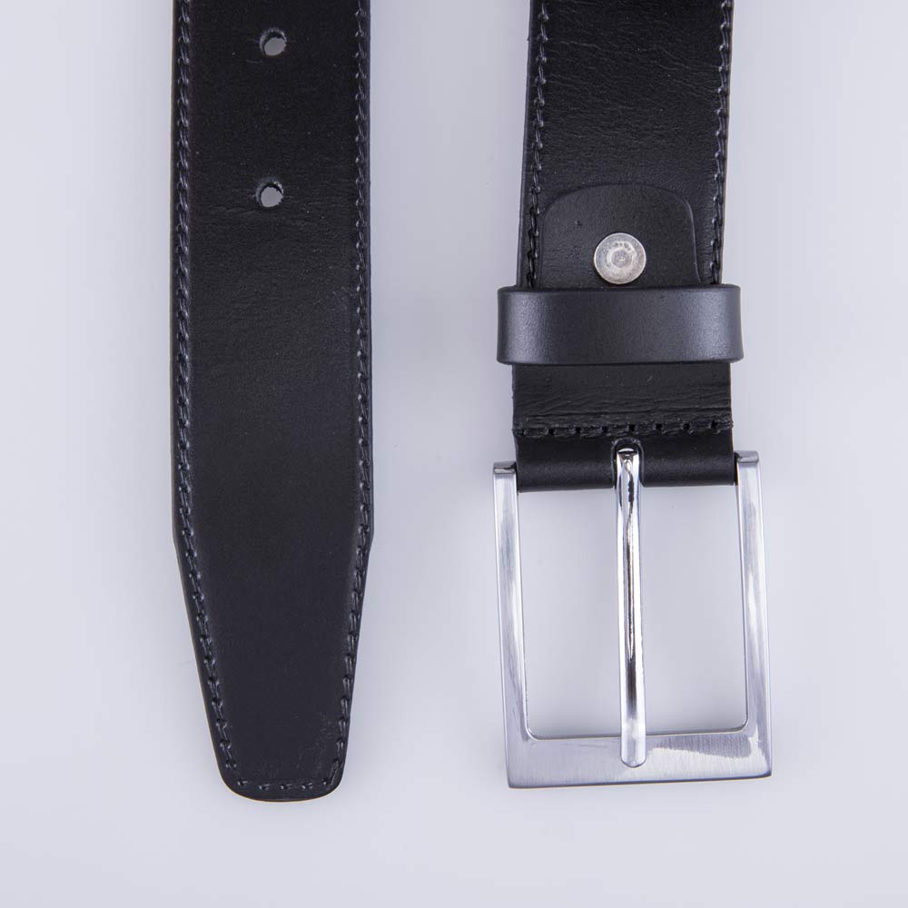 03704004-30 Ремень кожаный для мальчика Черный, все фото 3