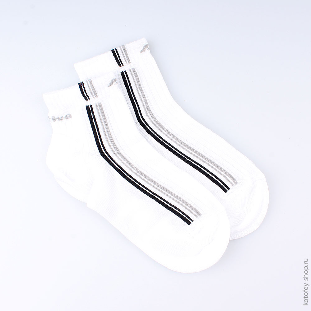 07742058-10 Носки детские ACTIVE(спортивные), бел-сер, все фото 1