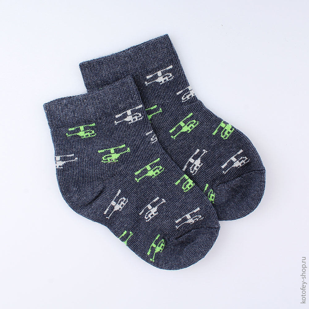 07742263-21 Носки детские Вертолёты синий, все фото 1