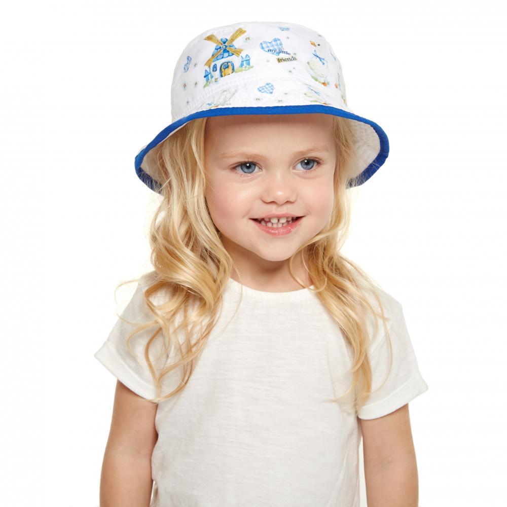 07811037-09 Панама для девочки Гусята белый, все фото 1