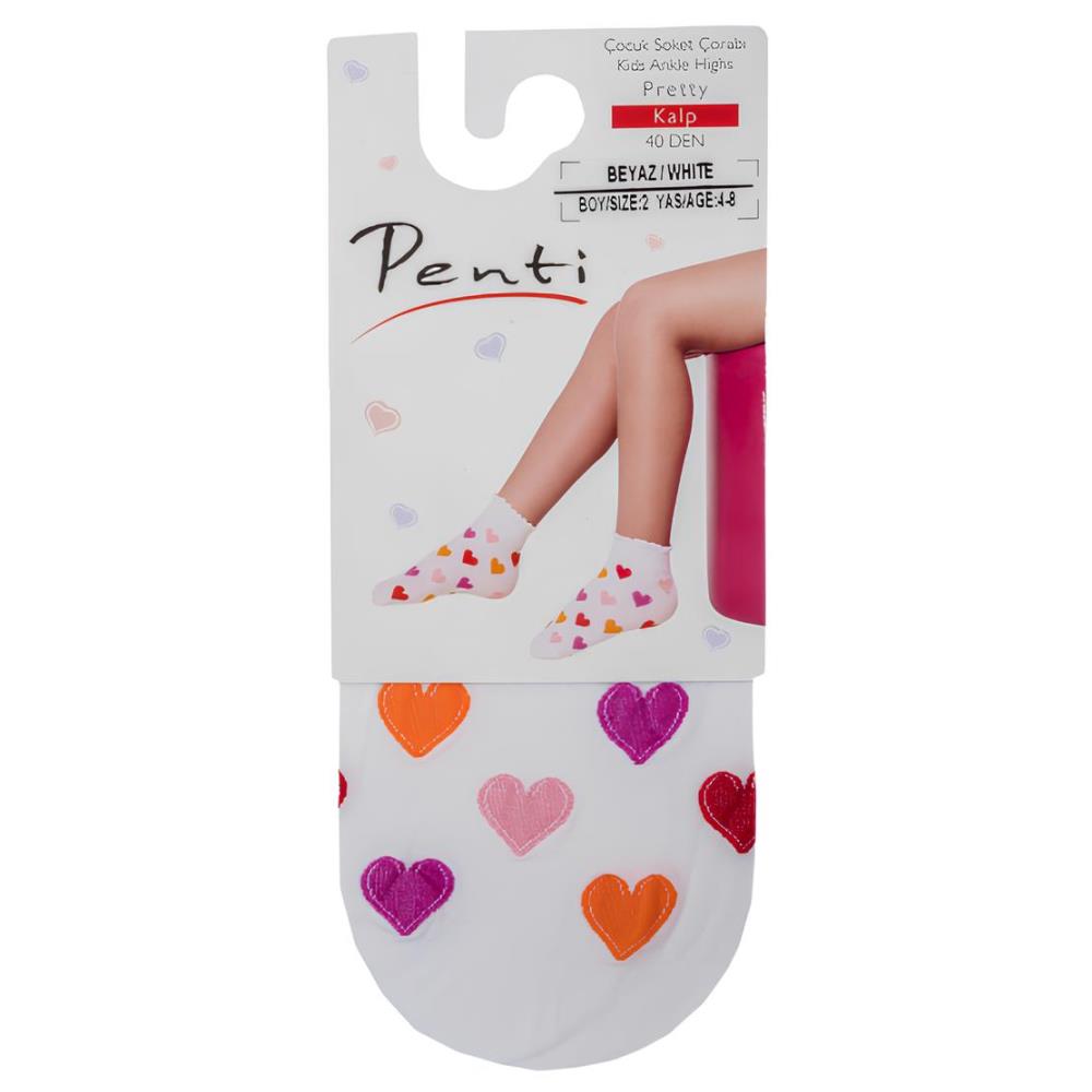 07842186-40 Носки капроновые Сердечки белый, все фото 2
