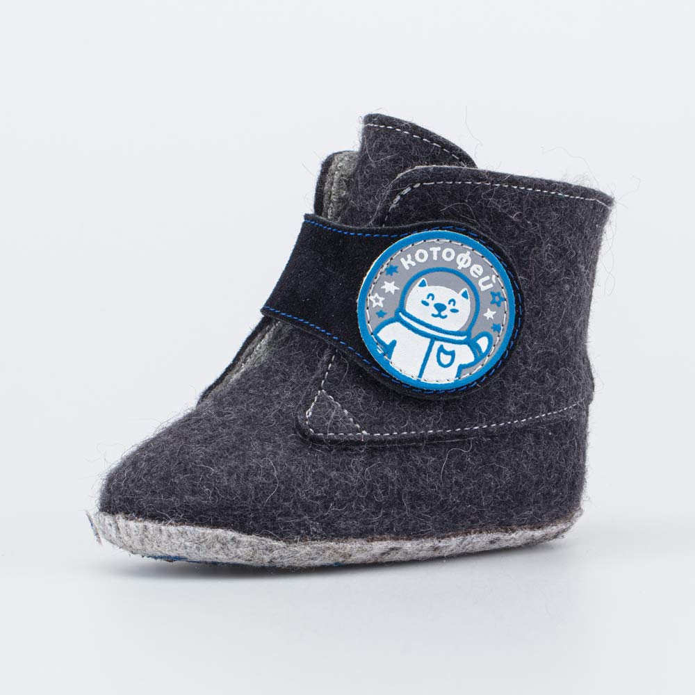 007013-46 Войлочные пинетки для мальчика Котик, все фото 1