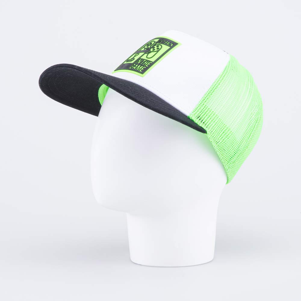 07709017-40 Кепка-бейсболка с сеткой для мальчика салатовый-белый, все фото 1