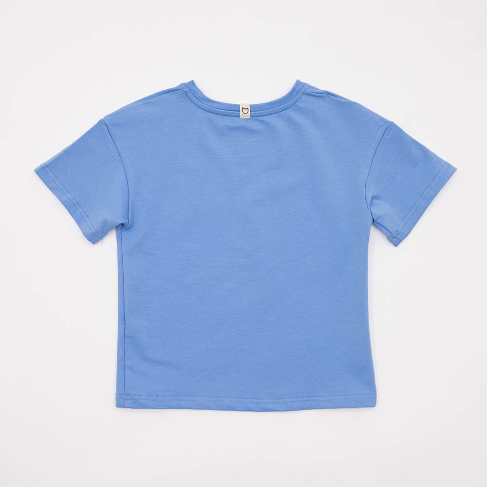 07802075-40 Футболка из футера для детей голубой, все фото 2