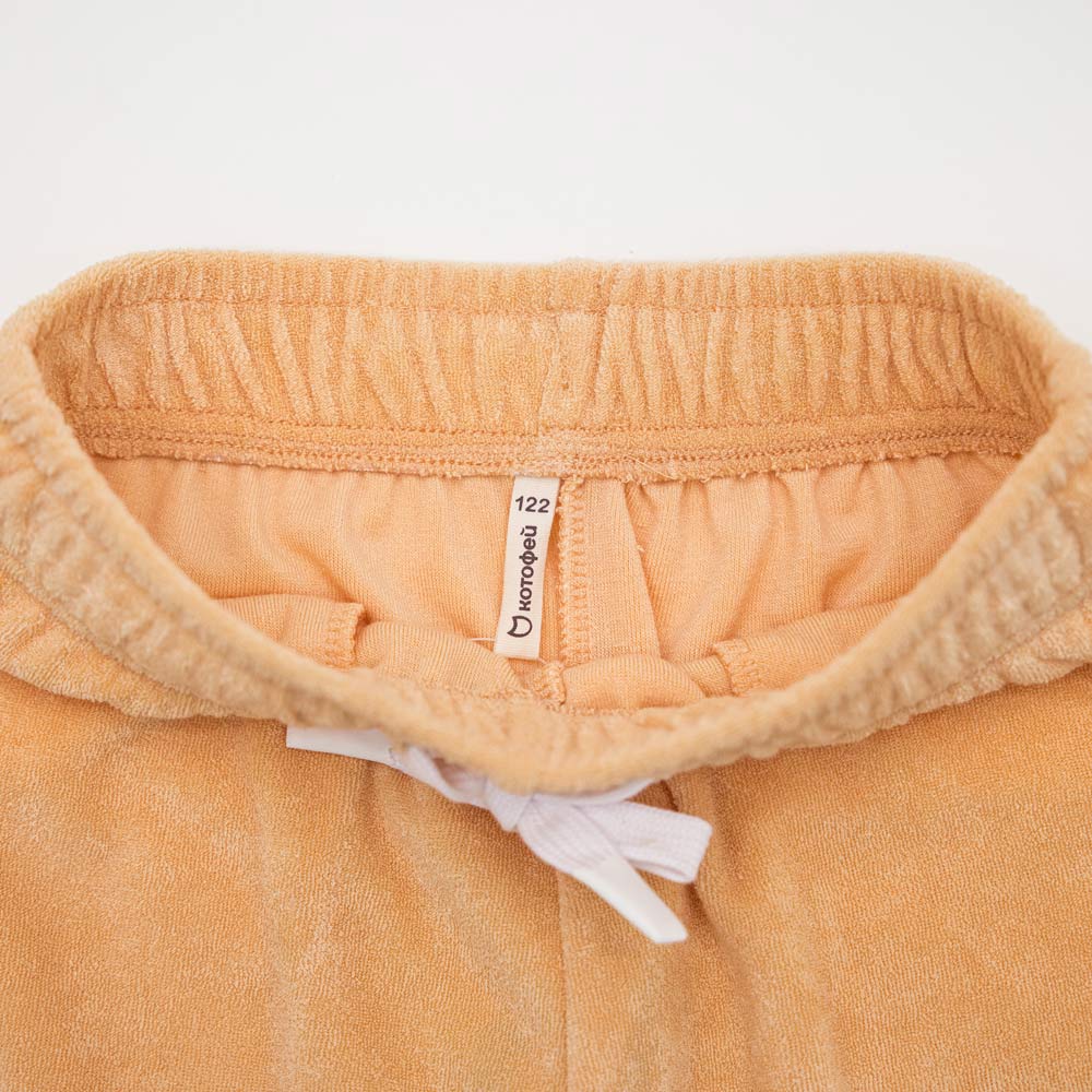 07862118-40 Шорты махровые для девочки Неженка персиковый, все фото 3