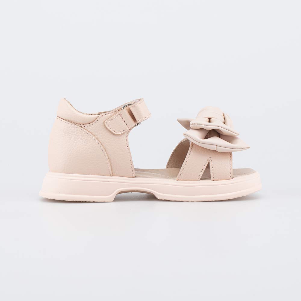 422091-22 Кожаные босоножки для девочки Бант розовый, все фото 2