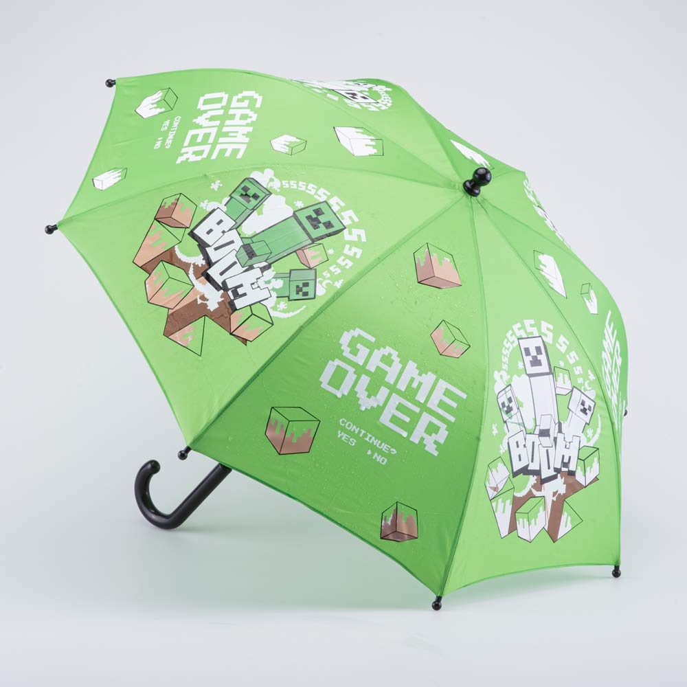 03707206-40 Зонт-трость детский Game over зеленый, все фото 1