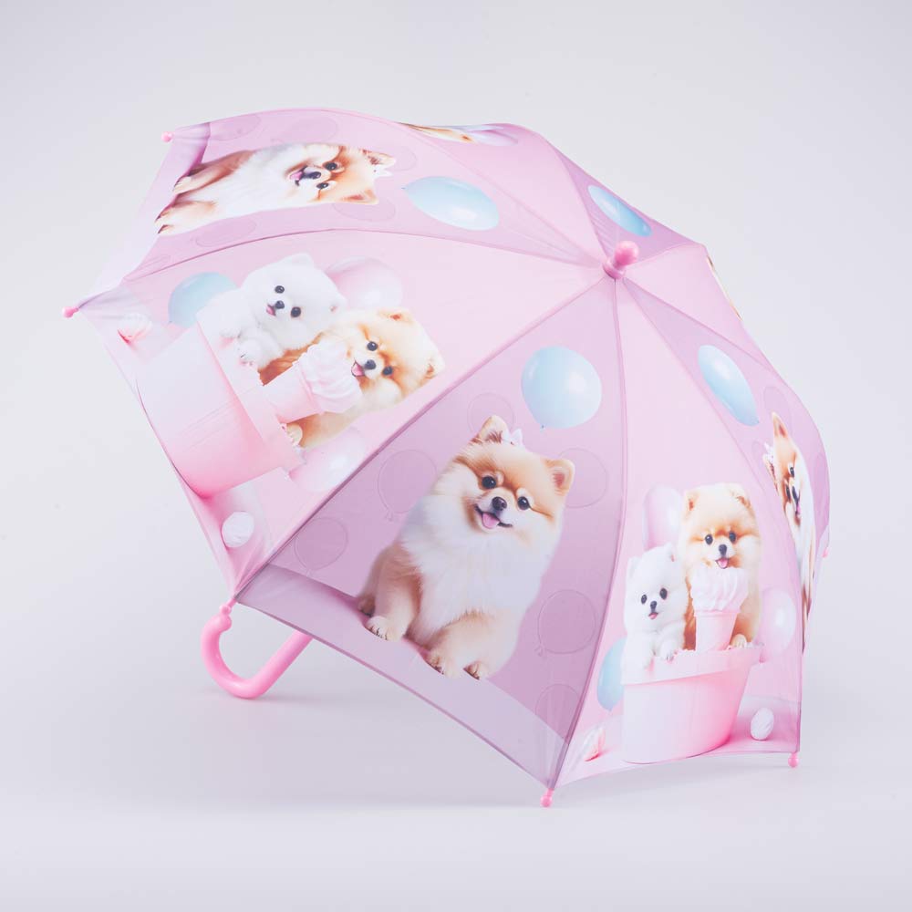 03807203-40 Зонт-трость детский Шпиц розовый, все фото 1