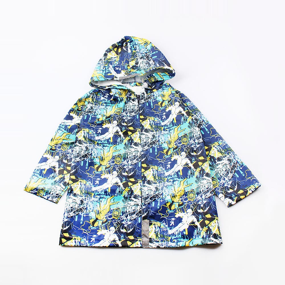 07751039-40 Плащ-дождевик на молнии для мальчика синий, все фото 1