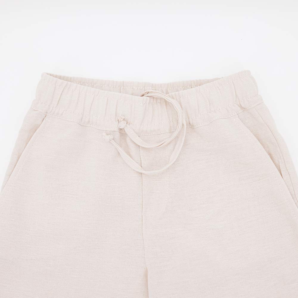 07764061-40 Костюм льняной рубашка + шорты бежевый, все фото 5