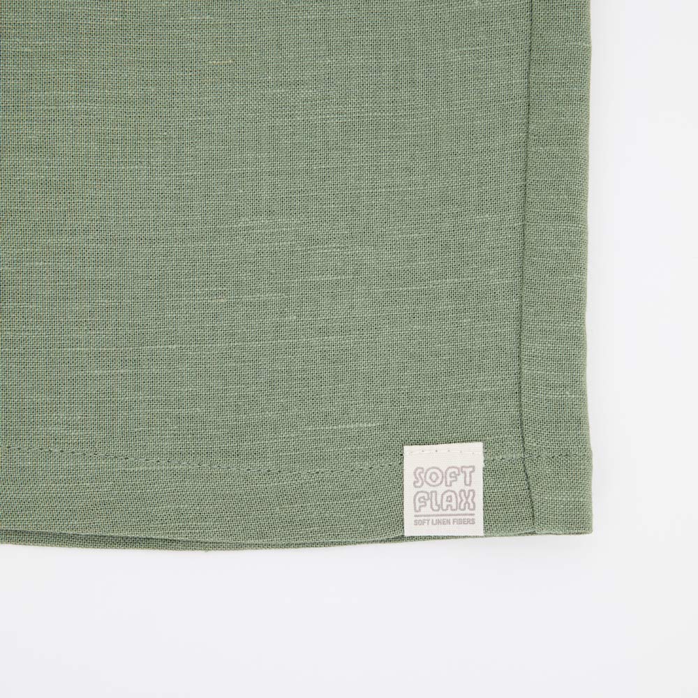 07764061-41 Костюм льняной рубашка + шорты оливковый, все фото 4