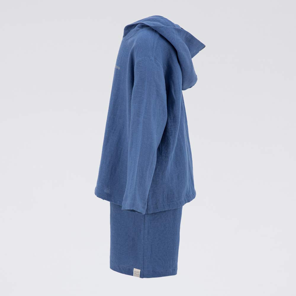 07764063-40 Костюм льняной худи + шорты джинс, все фото 2