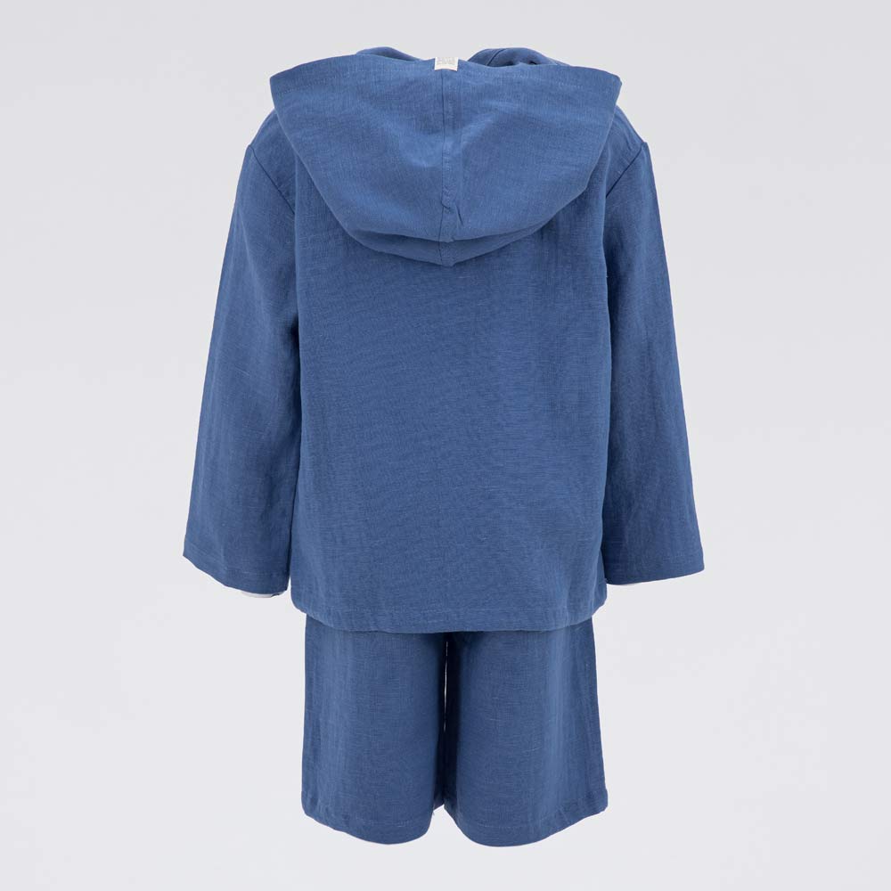 07764063-40 Костюм льняной худи + шорты джинс, все фото 3