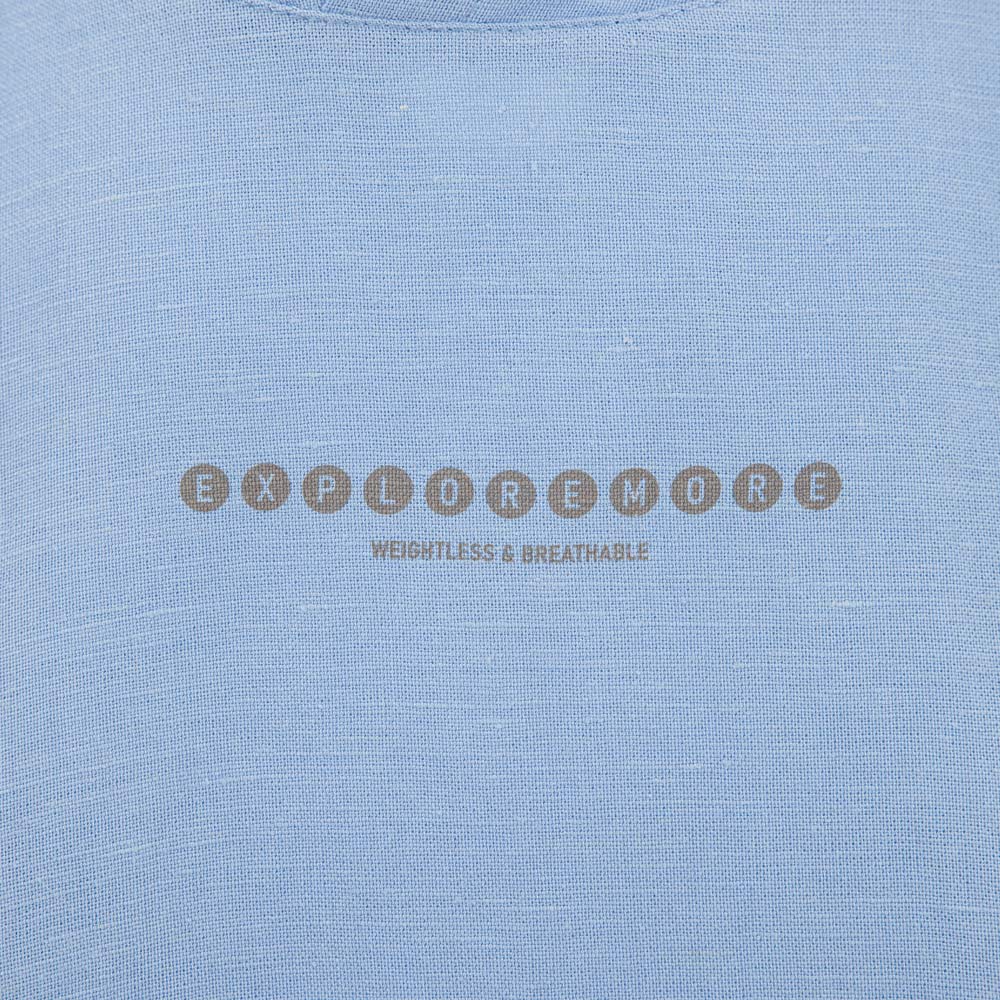 07764063-41 Костюм льняной худи + шорты голубой, все фото 4