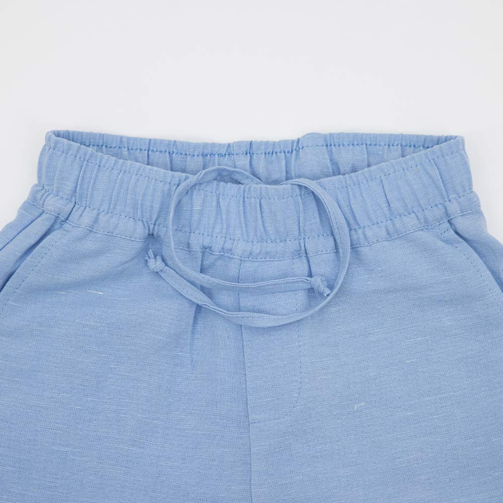 07764063-41 Костюм льняной худи + шорты голубой, все фото 5