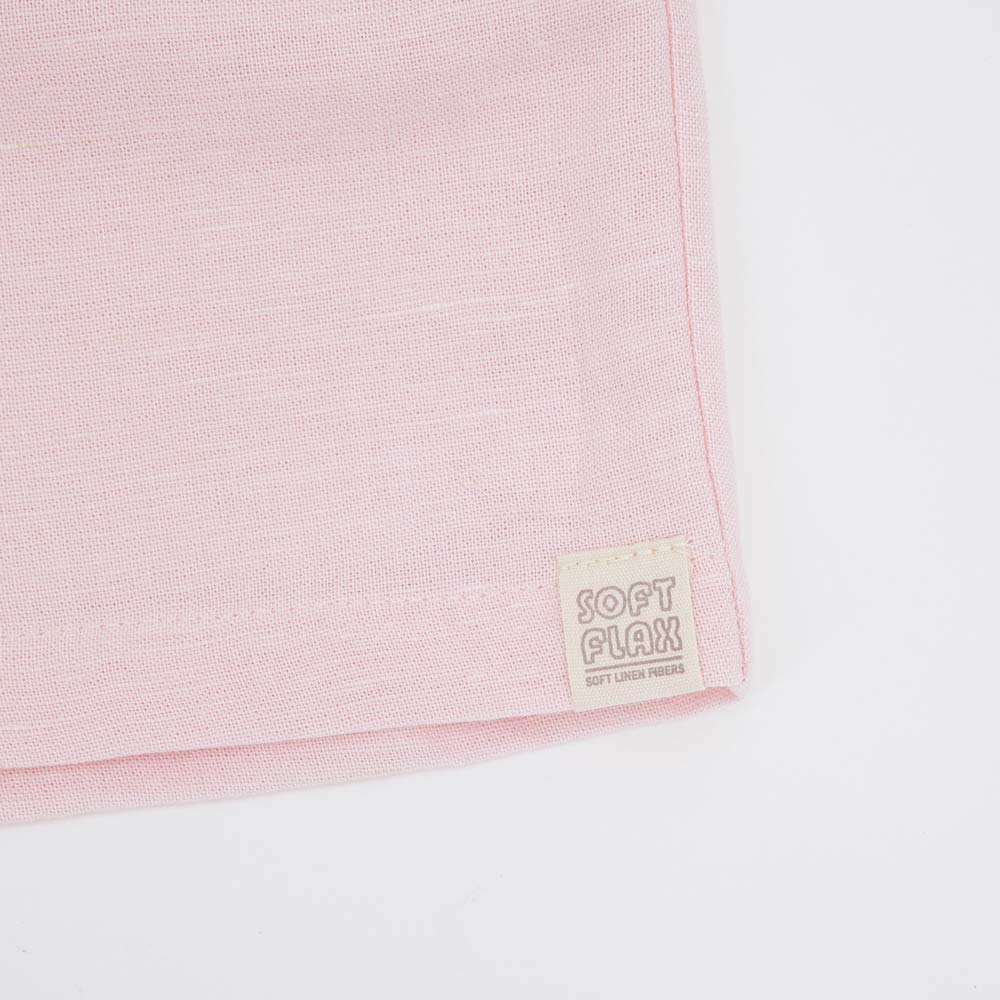 07864062-40 Комплект льняной рубашка + шорты розовый, все фото 4