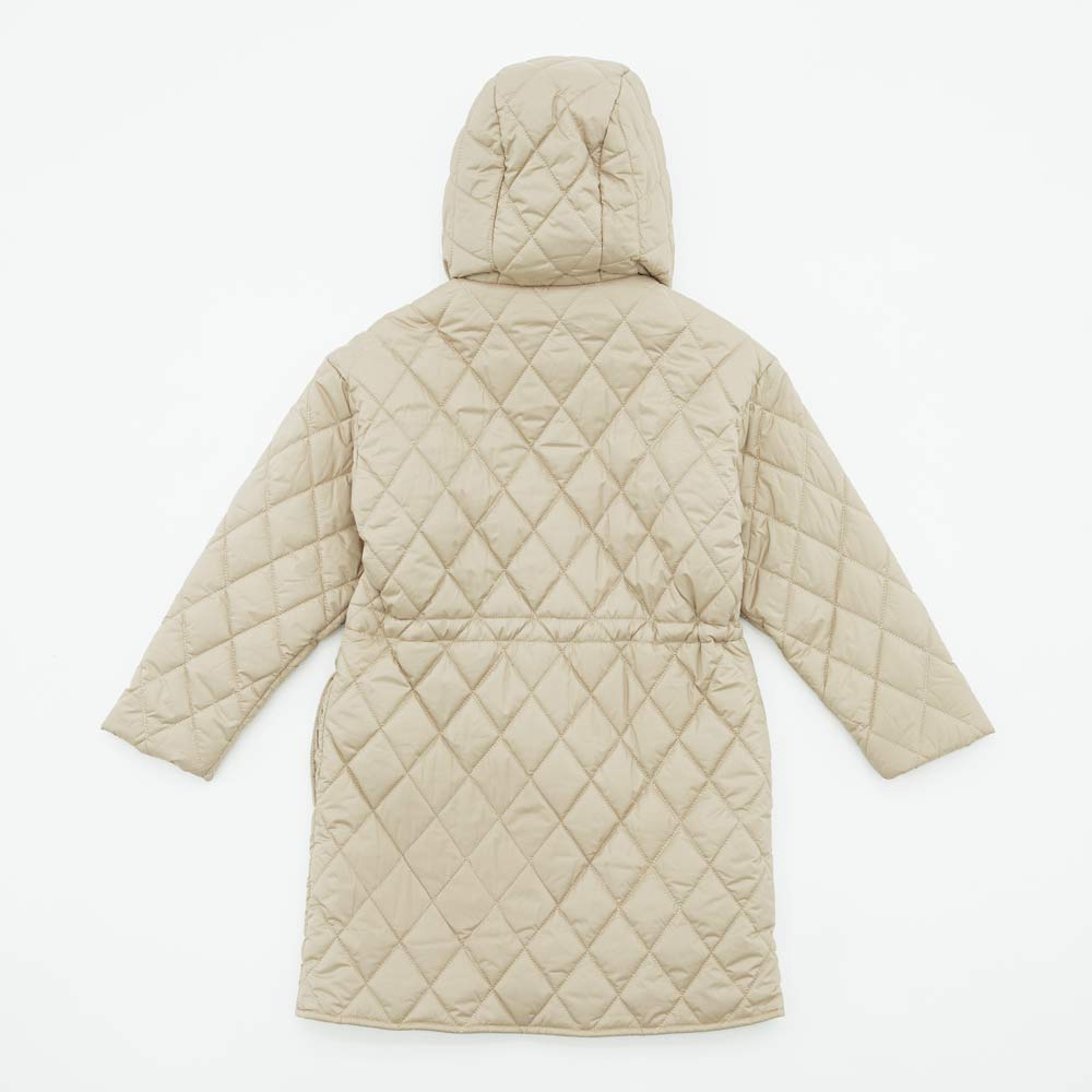 07858063-40 Пальто стеганое для девочки бежевый, все фото 2