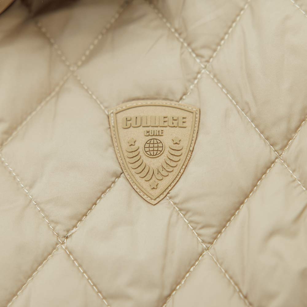 07858063-40 Пальто стеганое для девочки бежевый, все фото 5