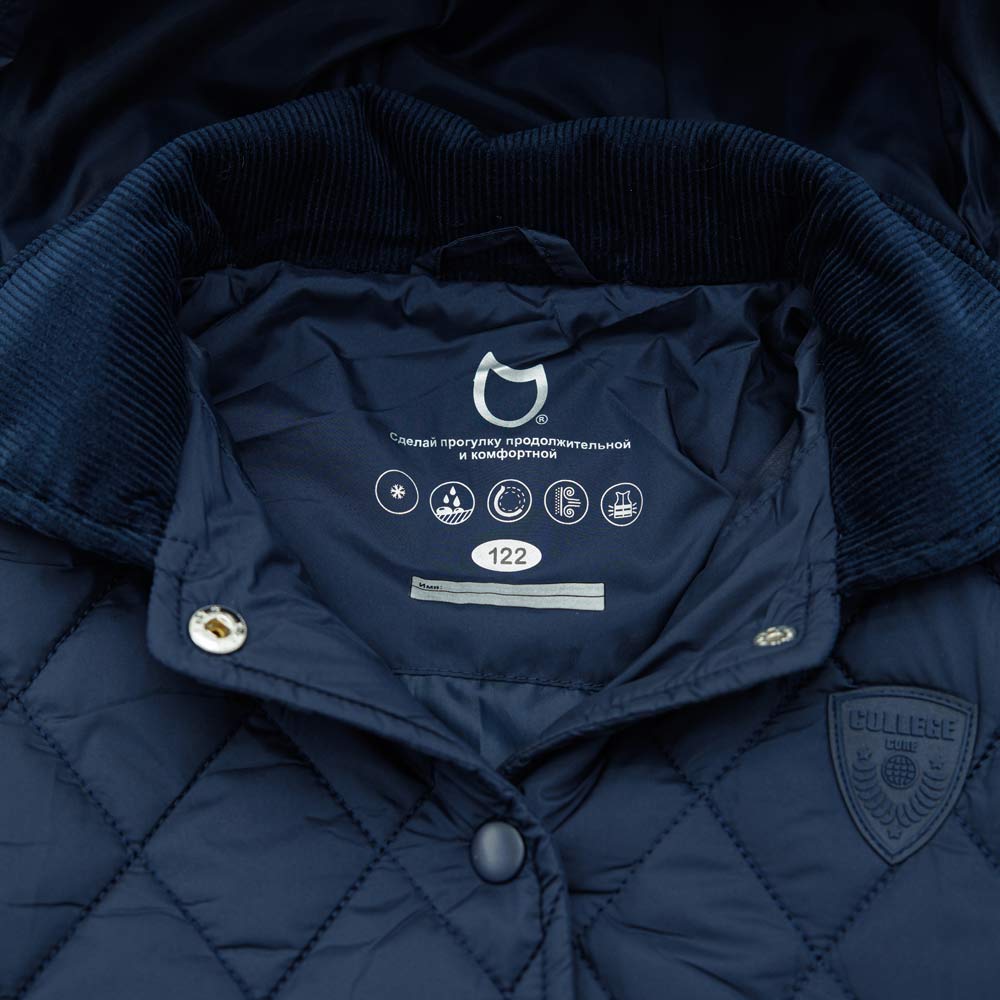 07858063-41 Пальто стеганое для девочки синий, все фото 3