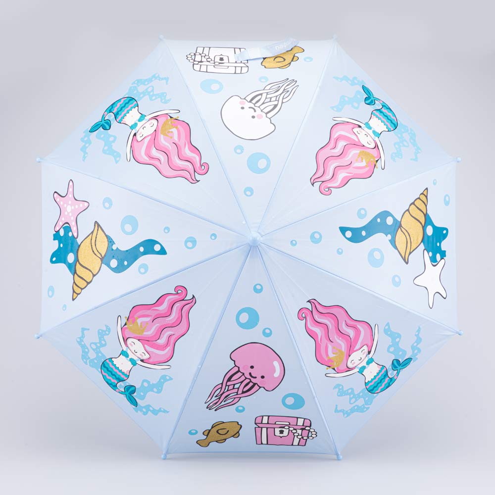 03807188-40 Зонт-трость Морские обитатели голубой, все фото 2