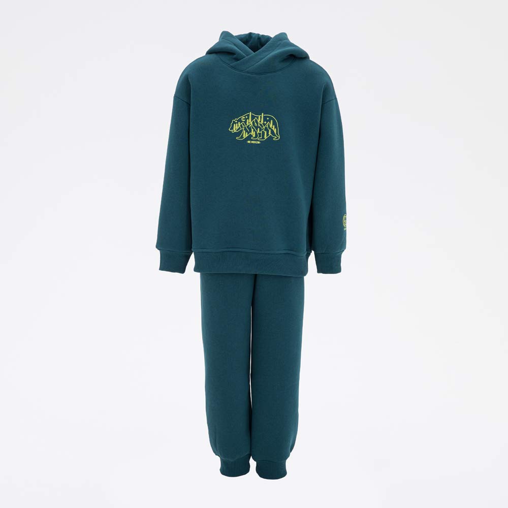 07764065-41 Костюм худи + брюки с начесом зеленый, все фото 1