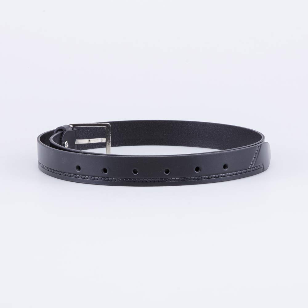 03704028-31 Ремень кожаный черный с тиснением Колосок, все фото 2