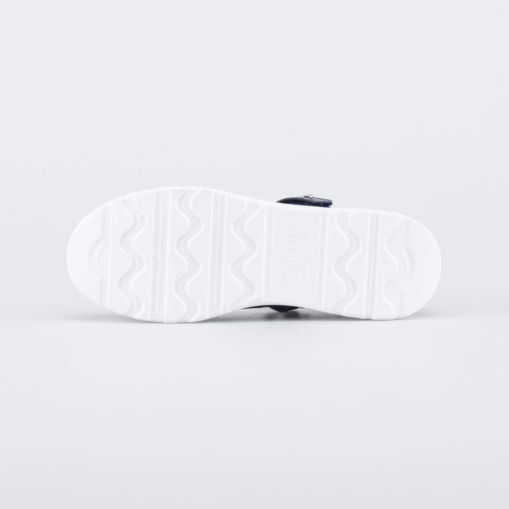 532323-21 Синие школьные туфли-балетки Сердечки, все фото 3