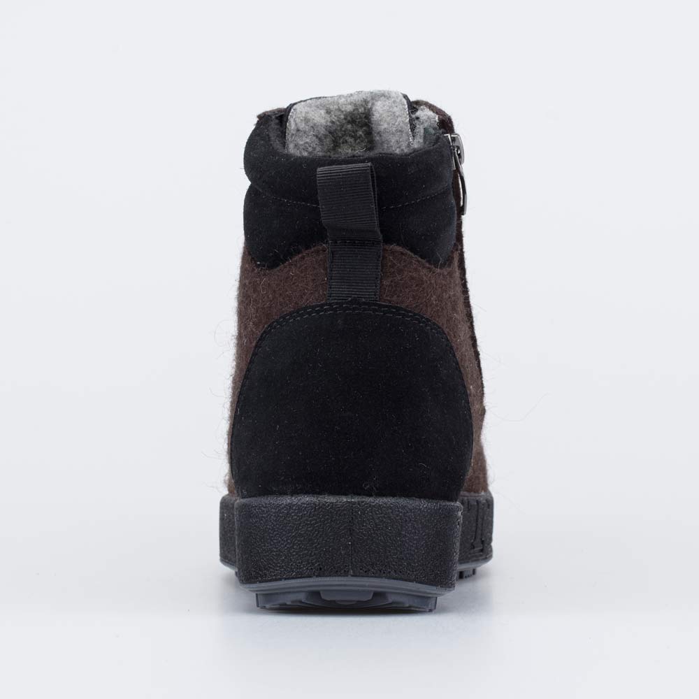 957029-42 Валенки-ботинки на шнурках коричневый, все фото 5