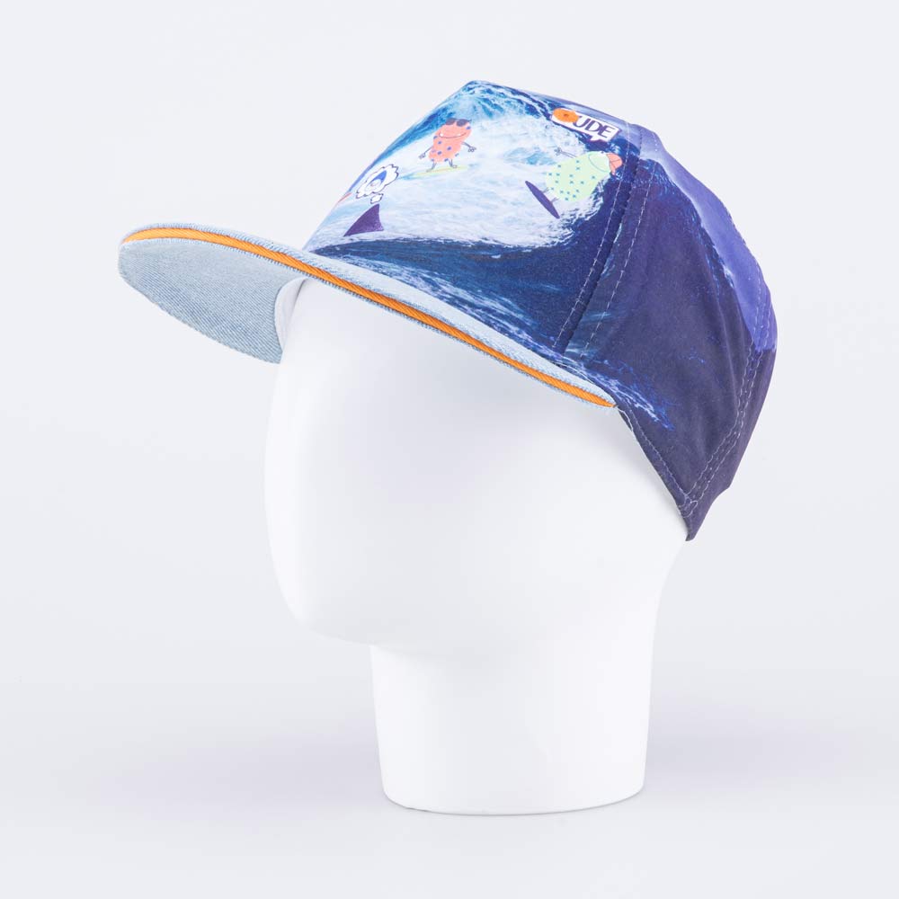 07709039-40 Кепка-бейсболка с прямым козырьком синий, все фото 1