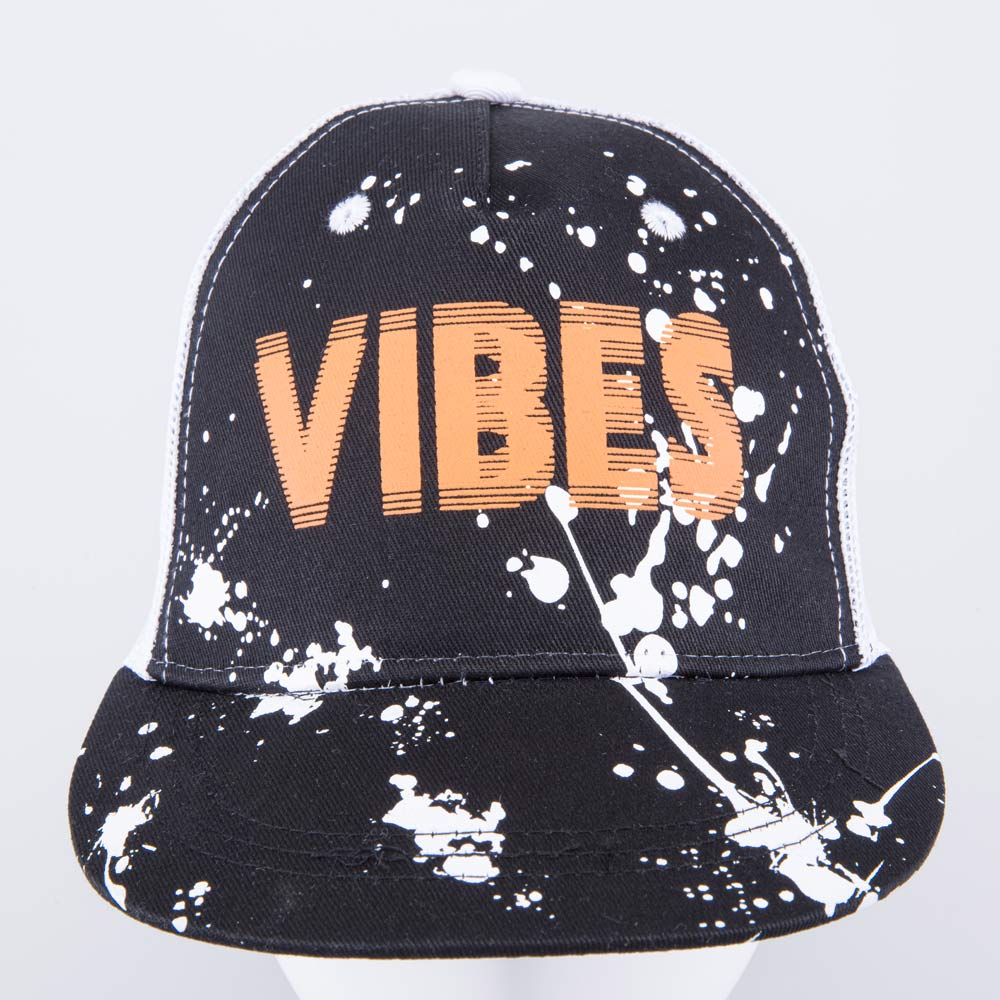 07709049-40 Кепка-бейсболка с сеткой для мальчика черно-белый, все фото 3