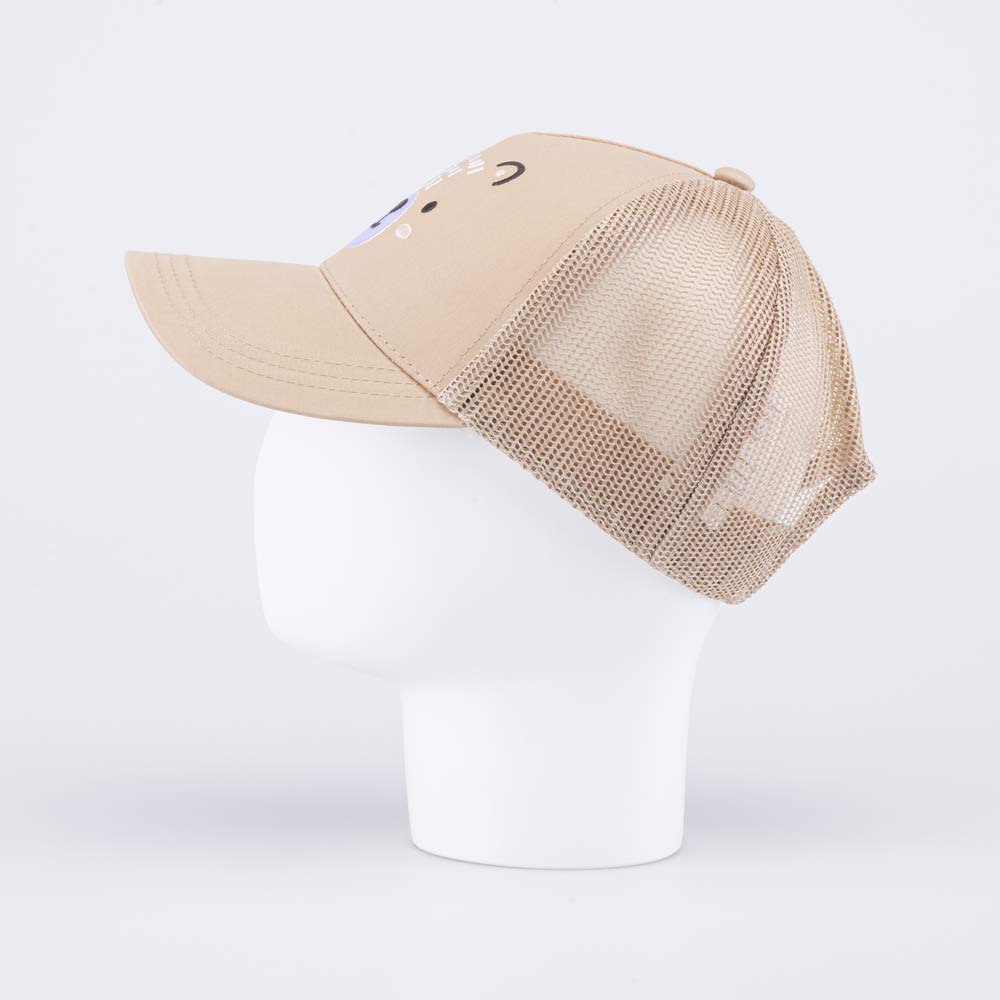 07709060-40 Кепка-бейсболка с сеткой для мальчика бежевый, все фото 3