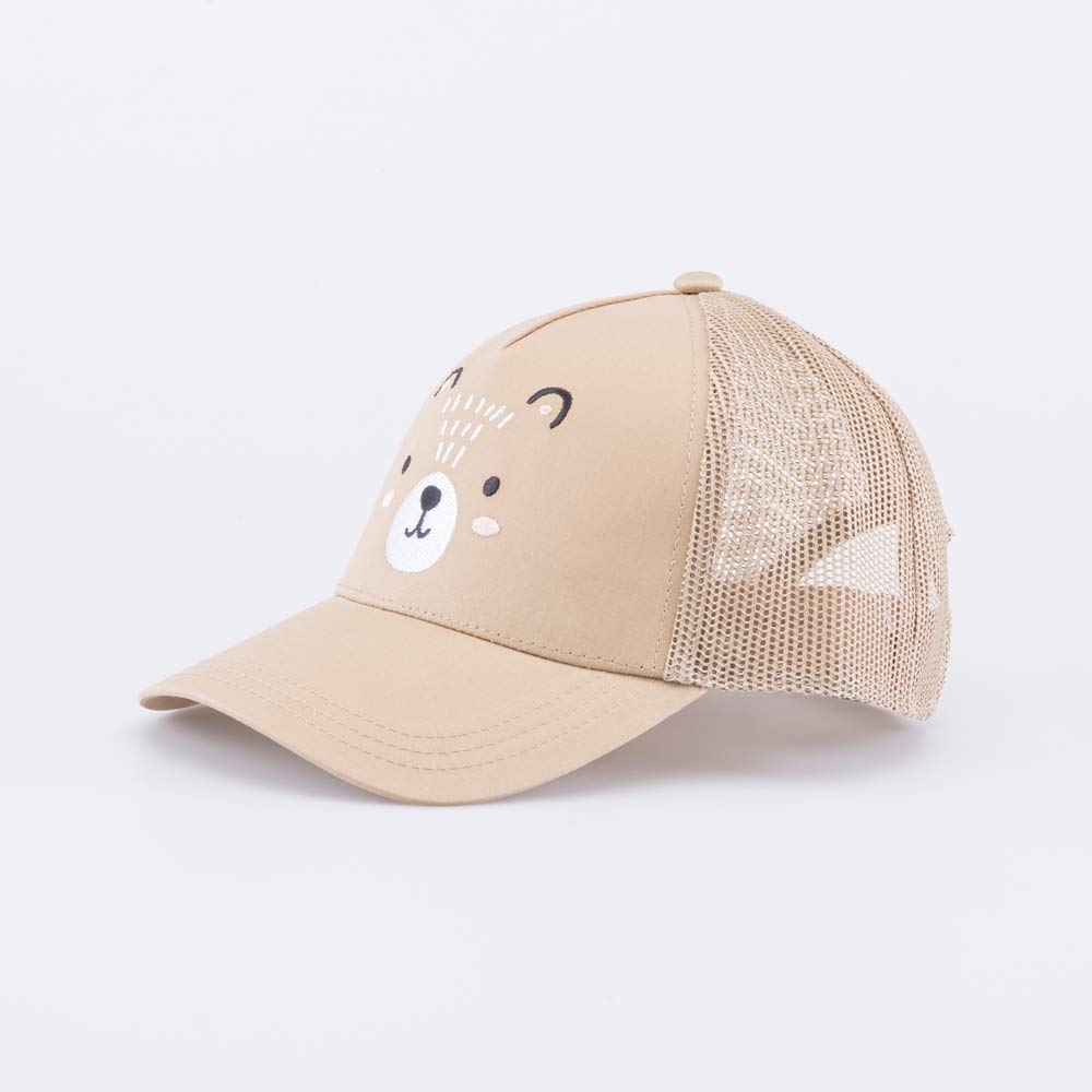 07709060-40 Кепка-бейсболка с сеткой для мальчика бежевый, все фото 1