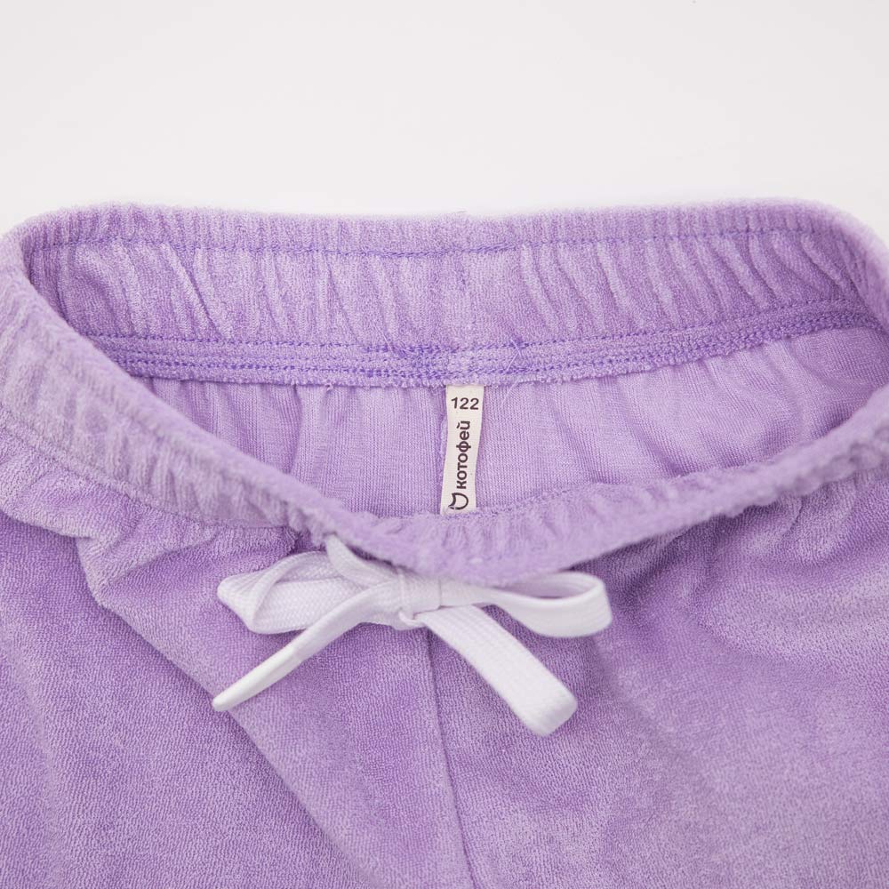 07864086-42 Шорты махровые для девочки Неженка сиреневый, все фото 3