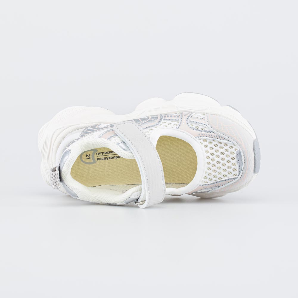 644555-11 Сандалеты для девочки серебристые, все фото 4