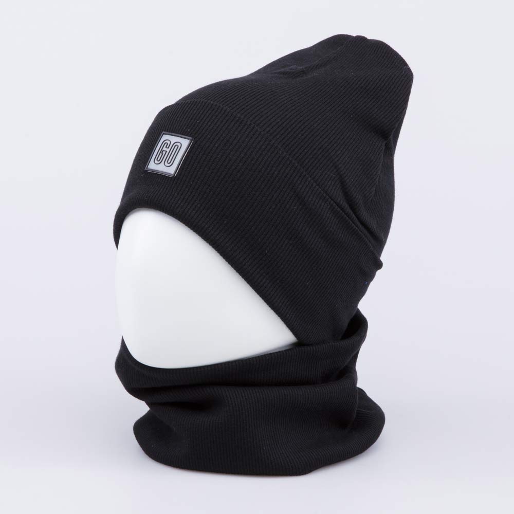 07711912-40 Шапка+снуд черный, все фото 1