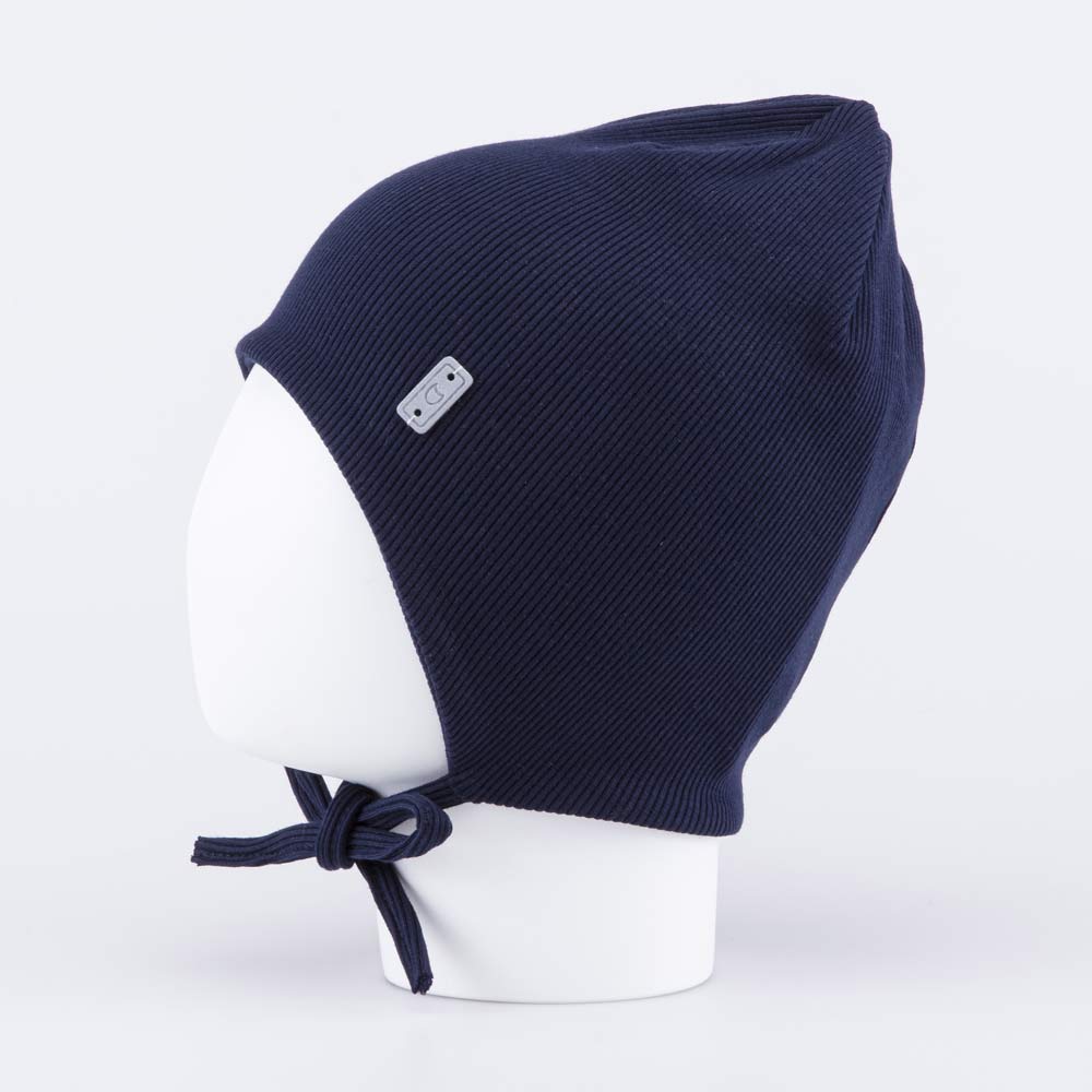 07711642-43 Шапка детская с завязками темно-синий, все фото 2